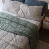 Grey Stripe Pillowcase Pair