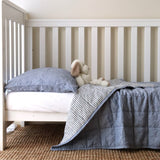 Chambray Stripe Cot Quilt