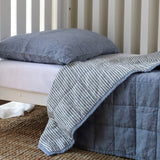 Chambray Stripe Cot Quilt